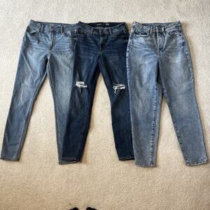 Lot 3 - Old Navy Jeans Size 4 High Rise O.G. Straight Rockstar Wow Skinny 26x26